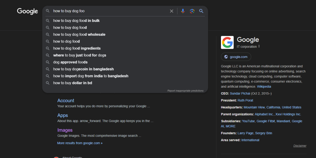 google search